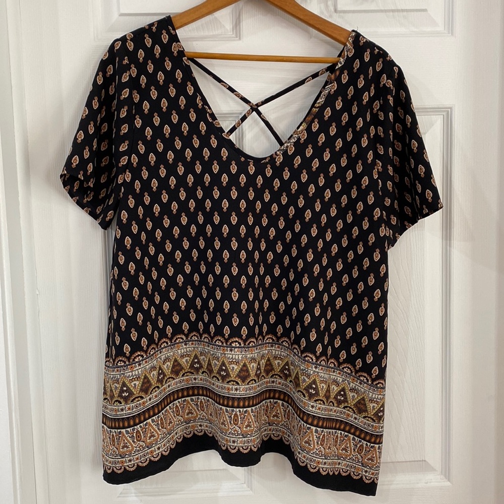 Silky Boho Crossback Top